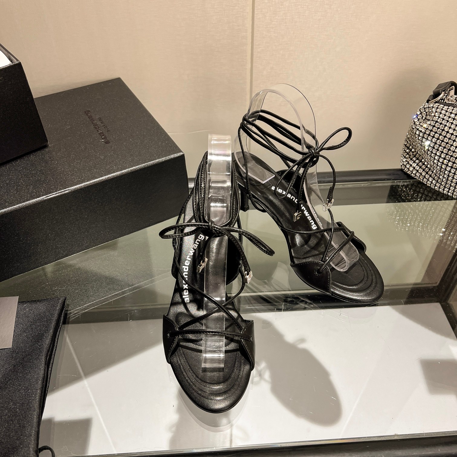 Wang 2023 nuevo! Alexander Wang Alexander Wang tacones altos de las mujeres de lujo Alexande* Wang o