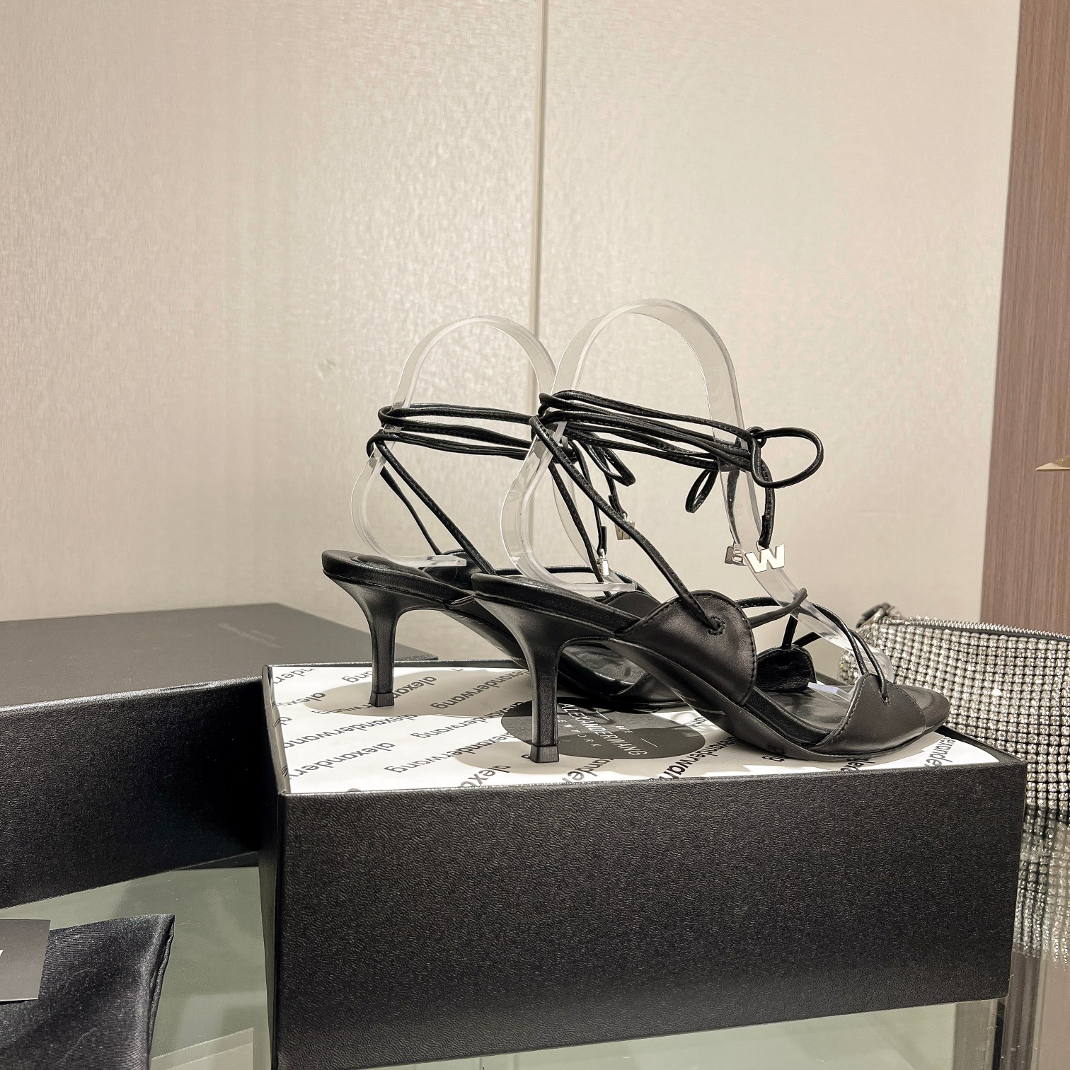 Wang 2023 nuevo! Alexander Wang Alexander Wang tacones altos de las mujeres de lujo Alexande* Wang o