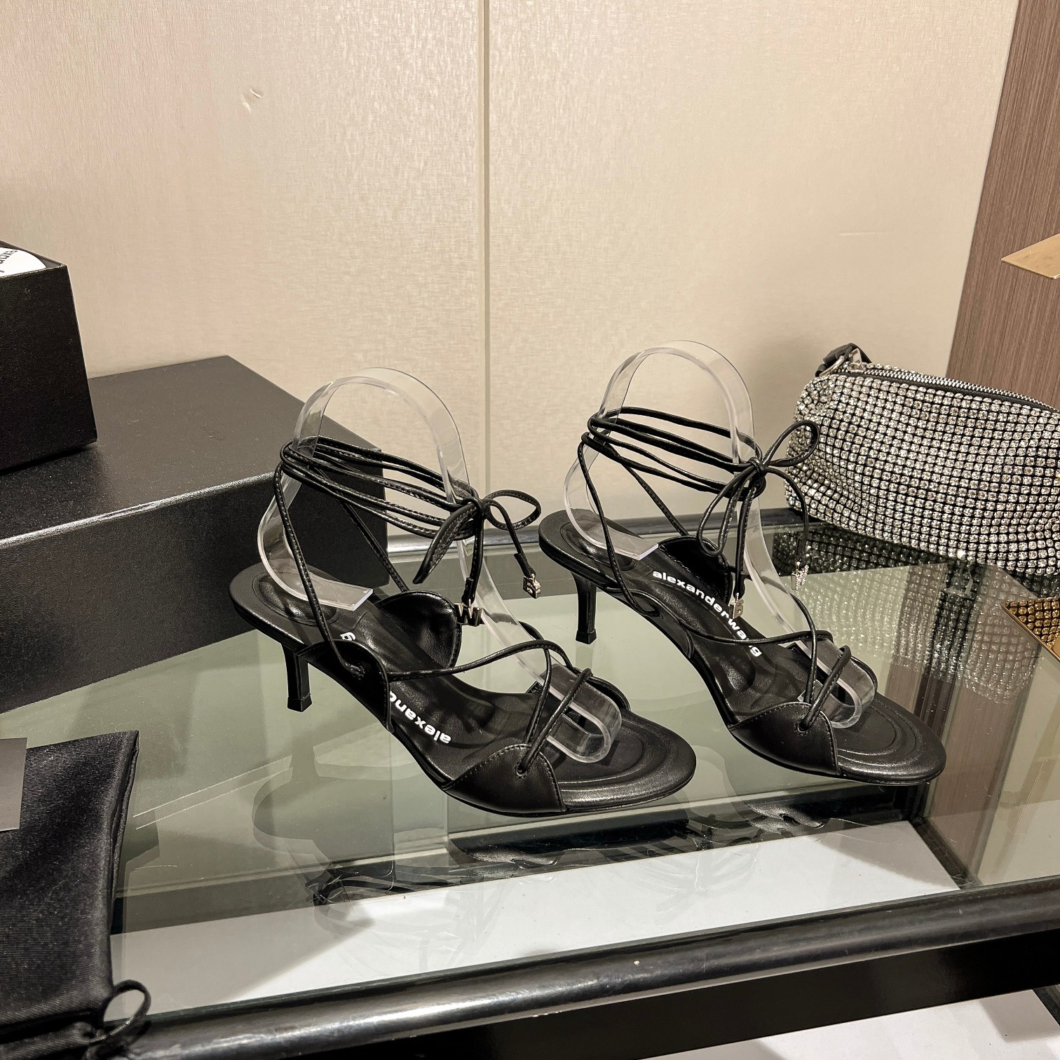 Wang 2023 nuevo! Alexander Wang Alexander Wang tacones altos de las mujeres de lujo Alexande* Wang o