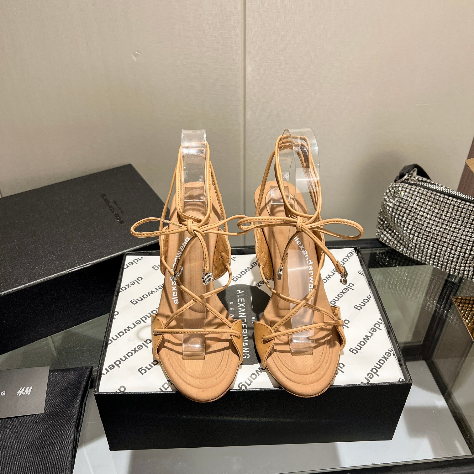 Wang 2023 nuevo! Alexander Wang Alexander Wang tacones altos de las mujeres de lujo Alexande* Wang o