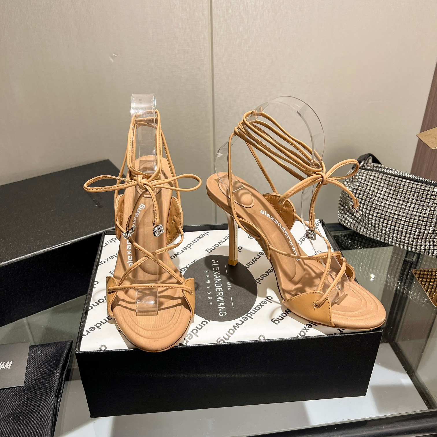 Wang 2023 nuevo! Alexander Wang Alexander Wang tacones altos de las mujeres de lujo Alexande* Wang o