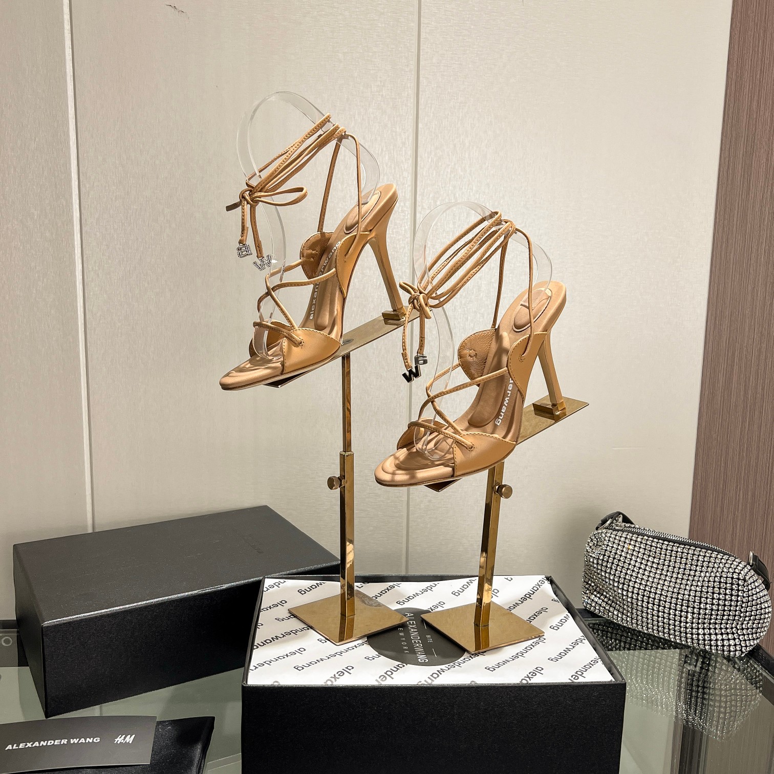 Wang 2023 nuevo! Alexander Wang Alexander Wang tacones altos de las mujeres de lujo Alexande* Wang o
