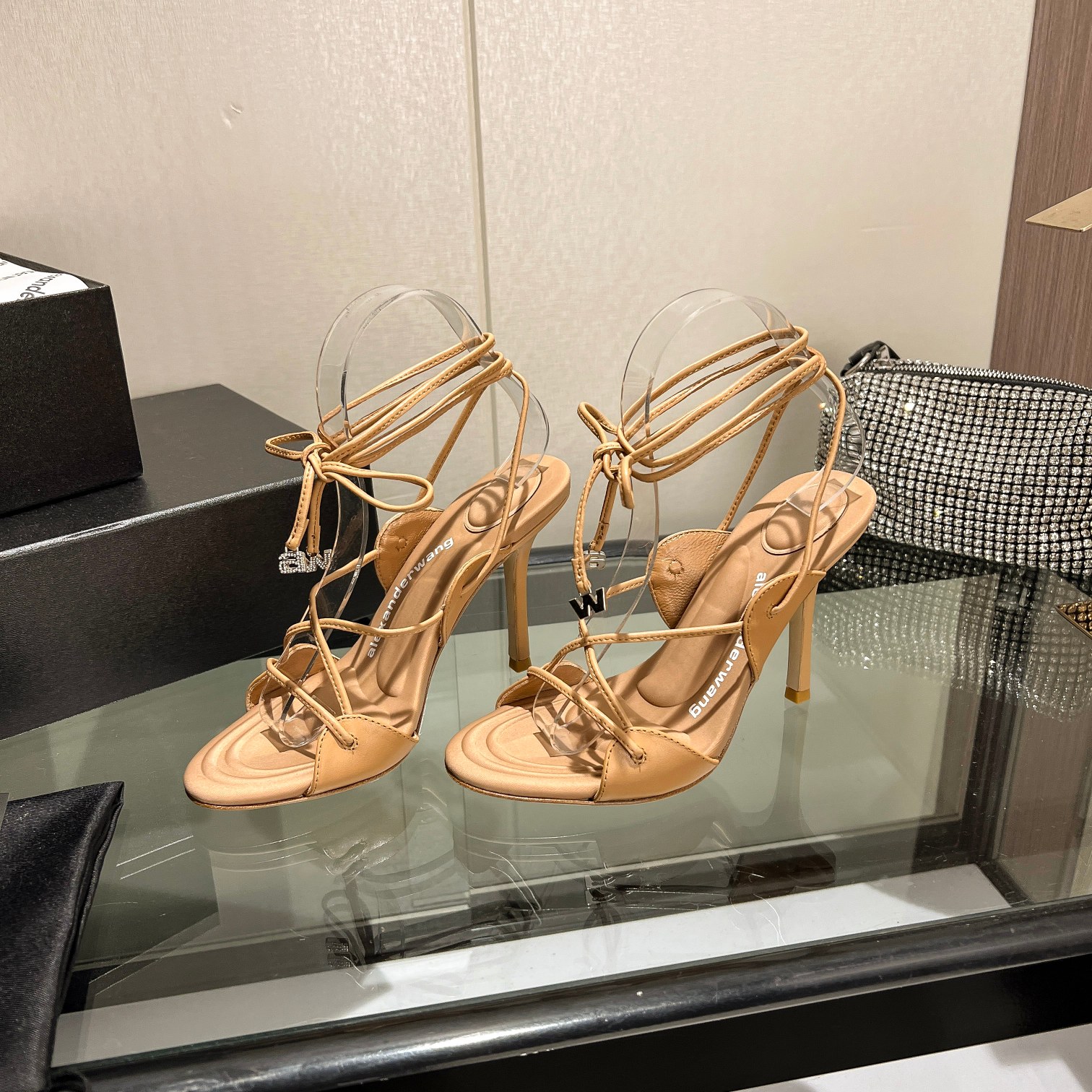 Wang 2023 nuevo! Alexander Wang Alexander Wang tacones altos de las mujeres de lujo Alexande* Wang o