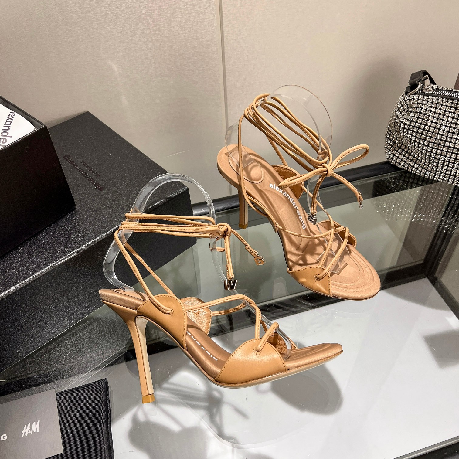 Wang 2023 nuevo! Alexander Wang Alexander Wang tacones altos de las mujeres de lujo Alexande* Wang o