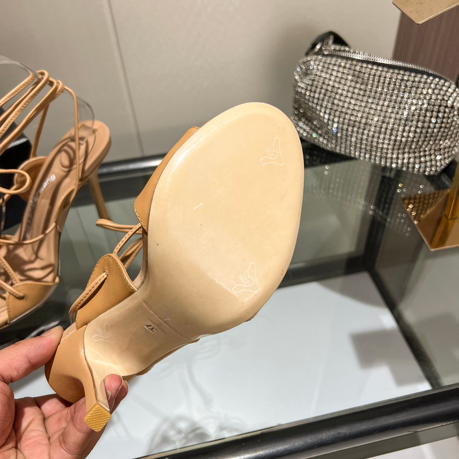 Wang 2023 nuevo! Alexander Wang Alexander Wang tacones altos de las mujeres de lujo Alexande* Wang o
