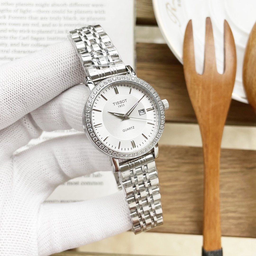 “Tissot Women’s Fashion Watch with Steel Belt and Ceramic Core” - 图片 4