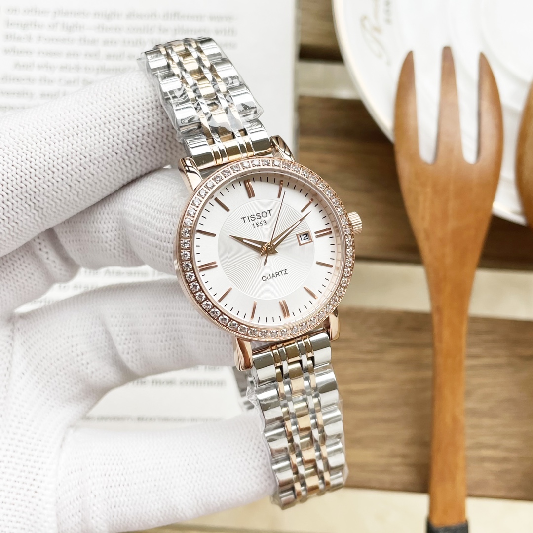 “Tissot Women’s Fashion Watch with Steel Belt and Ceramic Core” - 图片 5