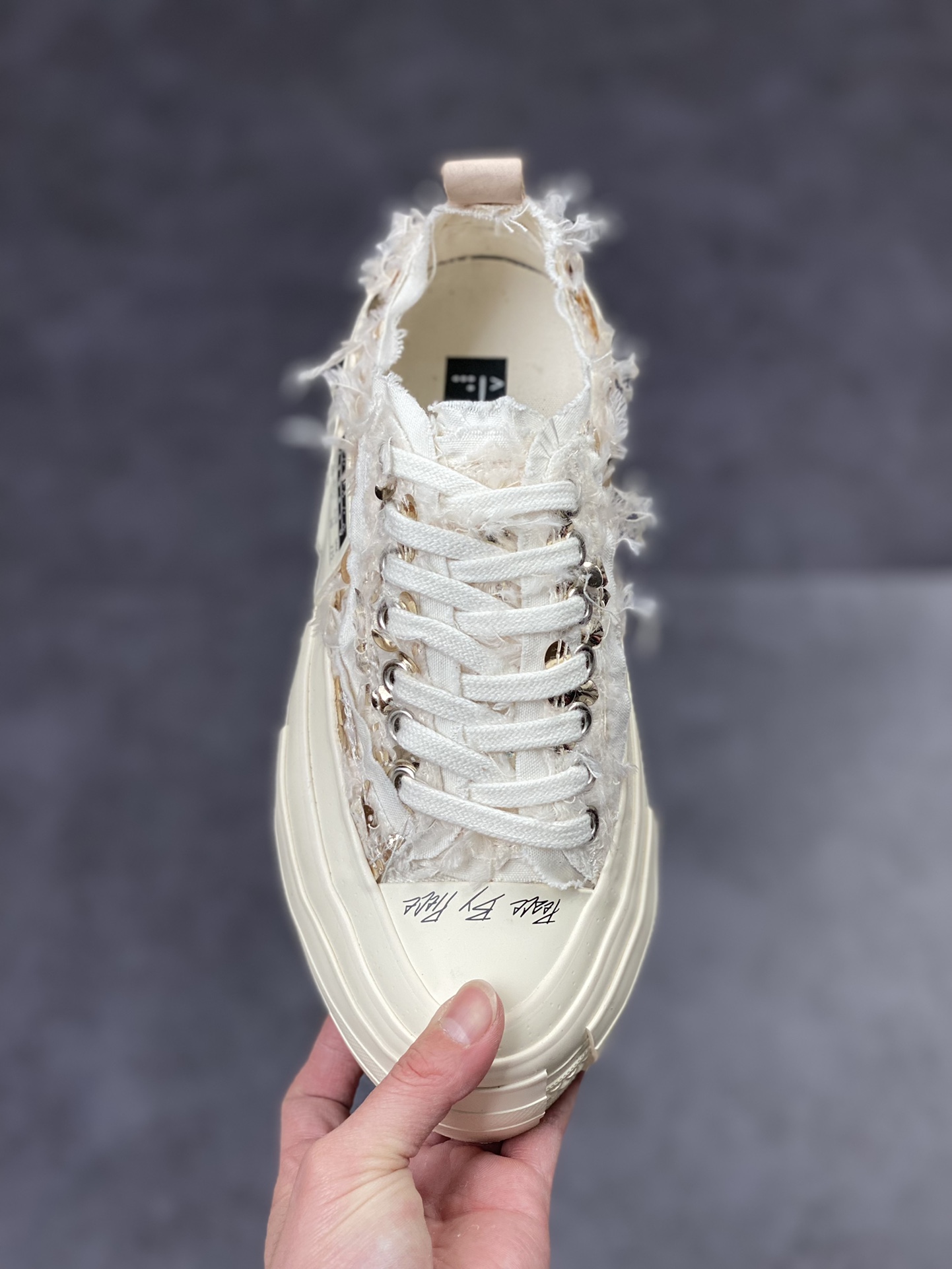 Wu Jianhao xVESSEL GOP Lows deconstructed overlapping thick-soled cork low-top all-match increased canvas vulcanized sneakers F23X01G