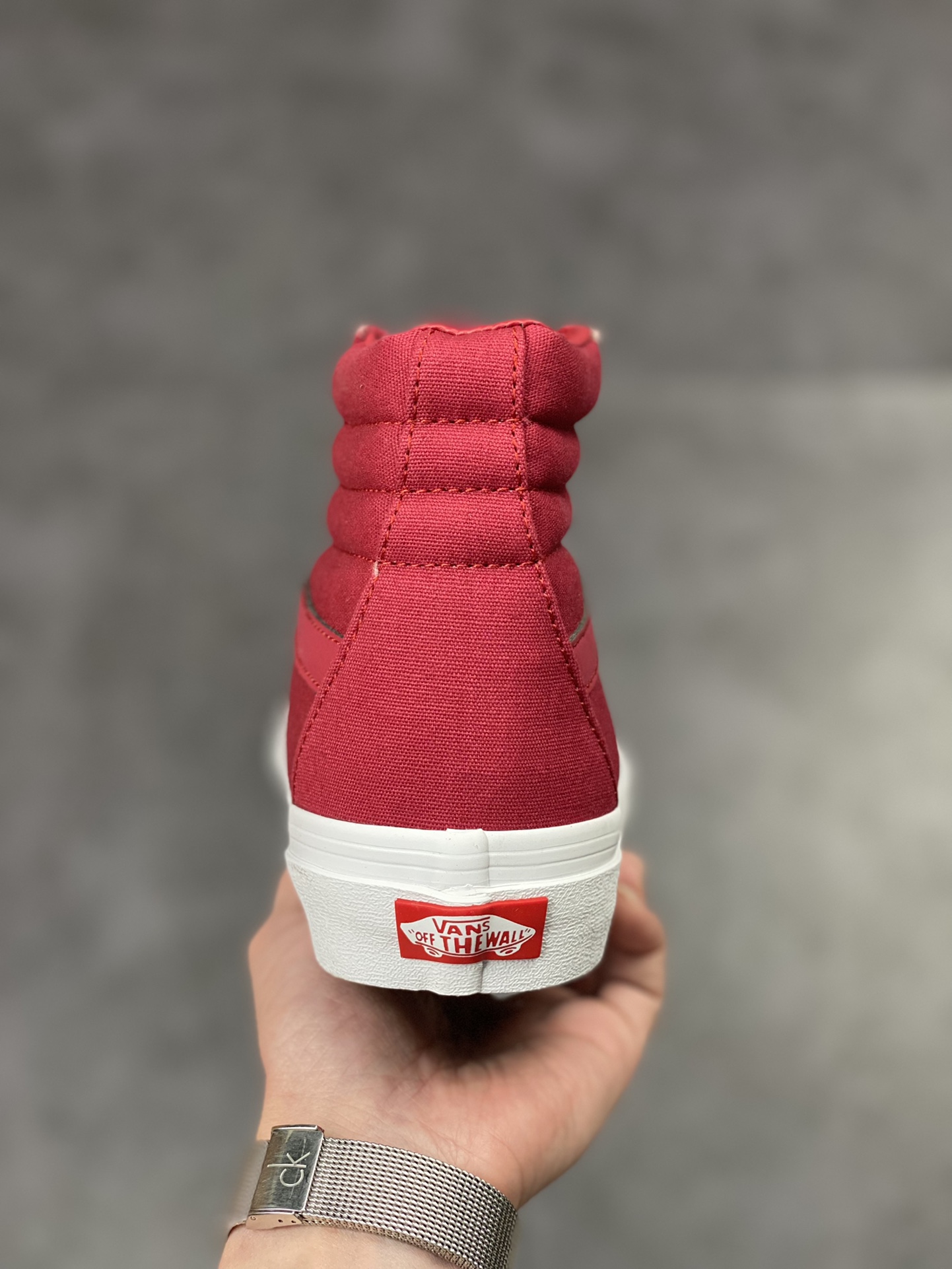 Vans SK8-Hi Vans official wine red canvas high-top vulcanized casual sneakers