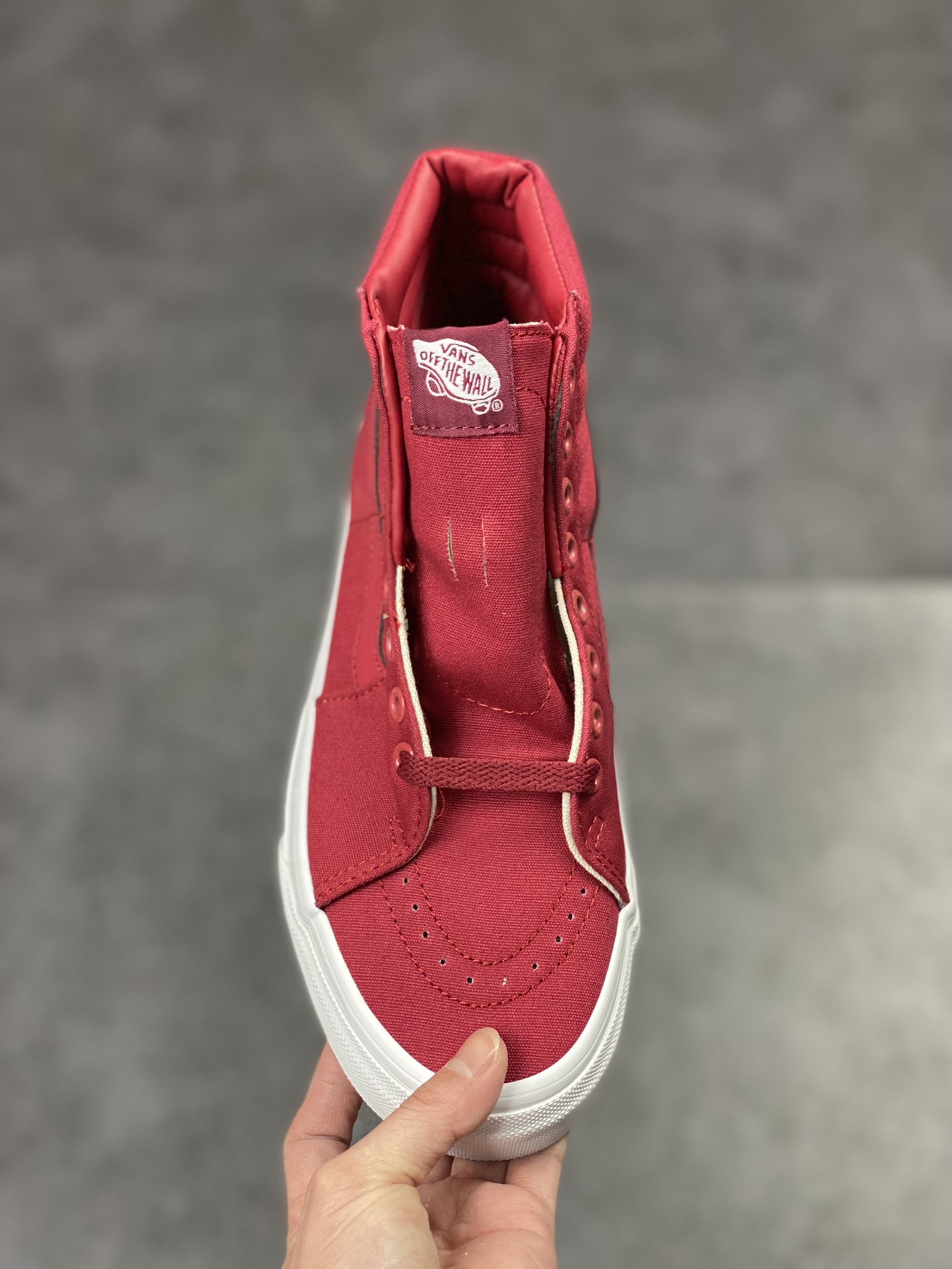 Vans SK8-Hi Vans official wine red canvas high-top vulcanized casual sneakers