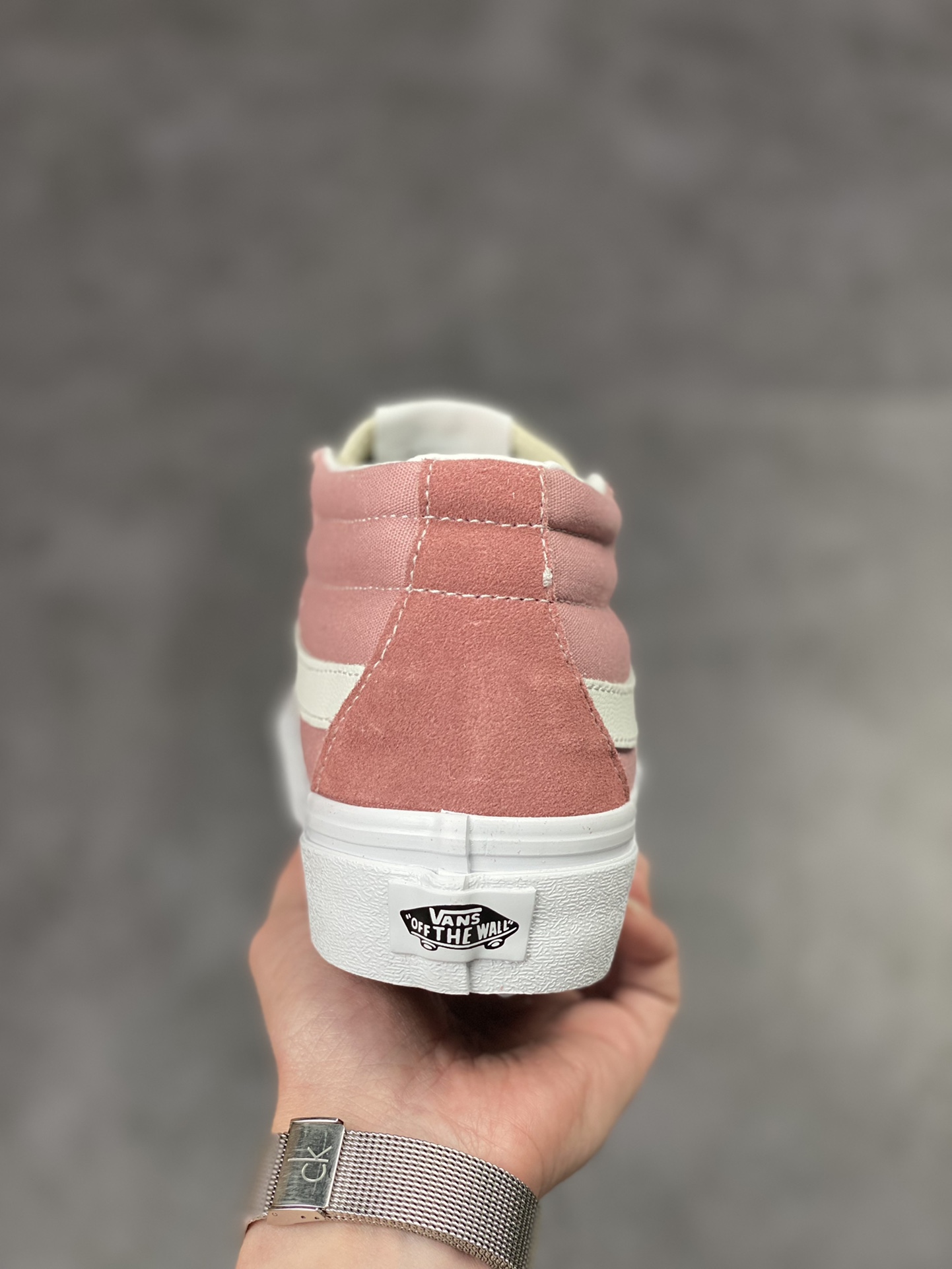 Vans Vans Sk8-Mid Cherry Blossom Pink Medium Help Retro Classic Men and Women Couples Casual Skateboard Shoes VN0A3WM360D