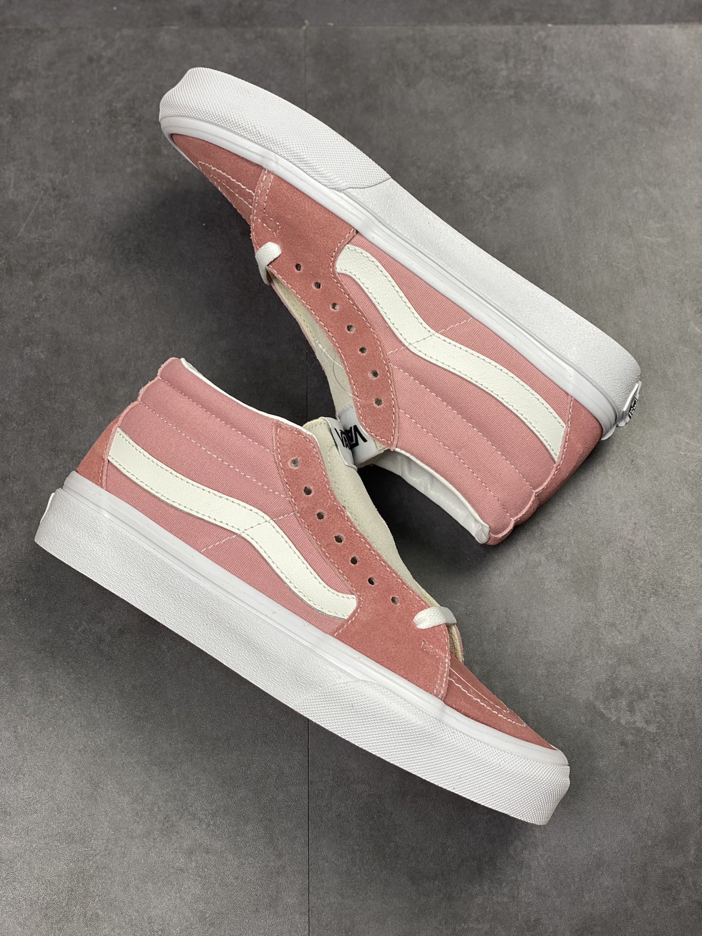 Vans Vans Sk8-Mid Cherry Blossom Pink Medium Help Retro Classic Men and Women Couples Casual Skateboard Shoes VN0A3WM360D