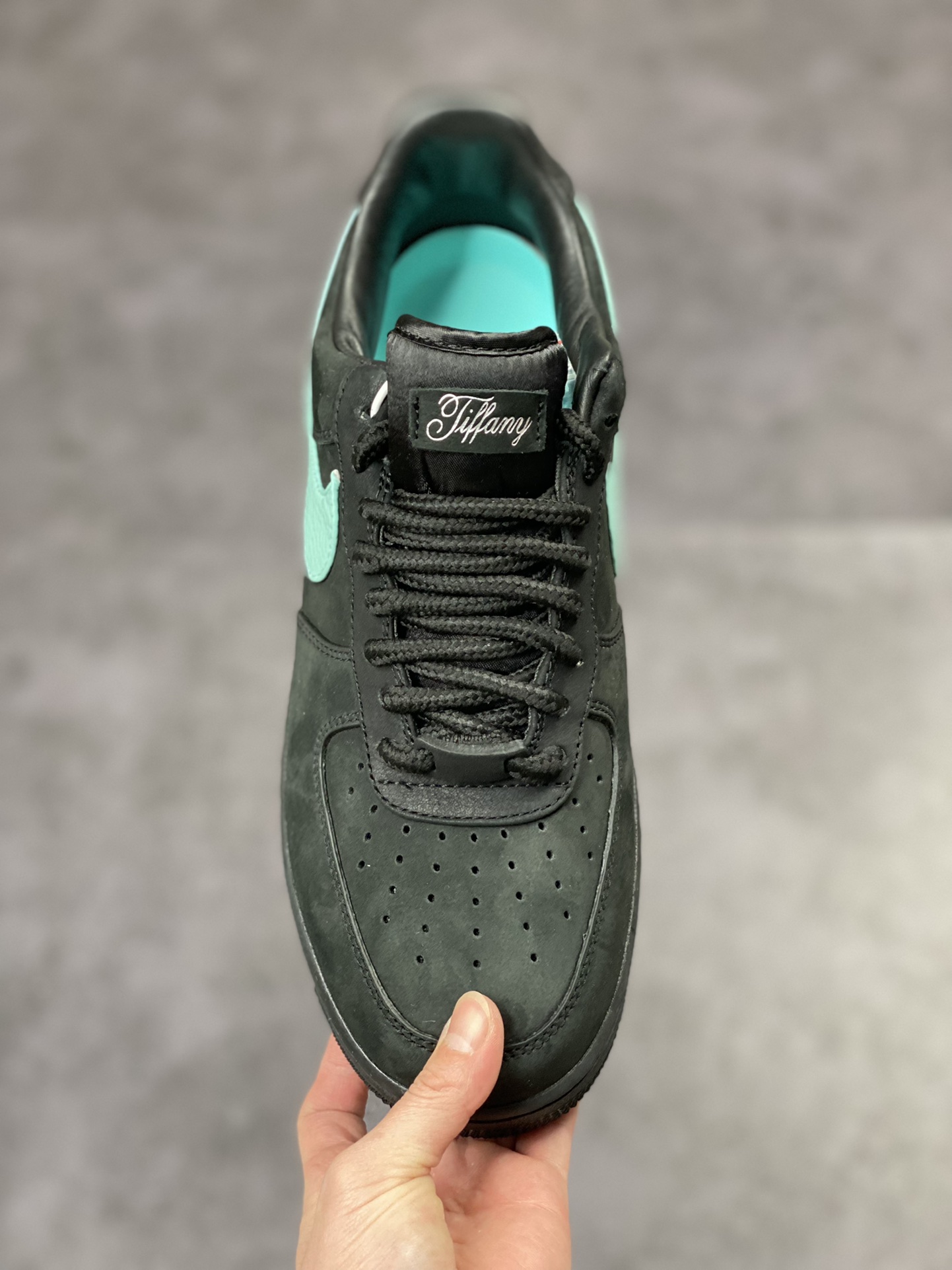 400 Tiffany & CO. x Air Force 1 Low ”1837” 蒂芙尼联名黑蓝钩潮流复古板鞋 DZ1382-001