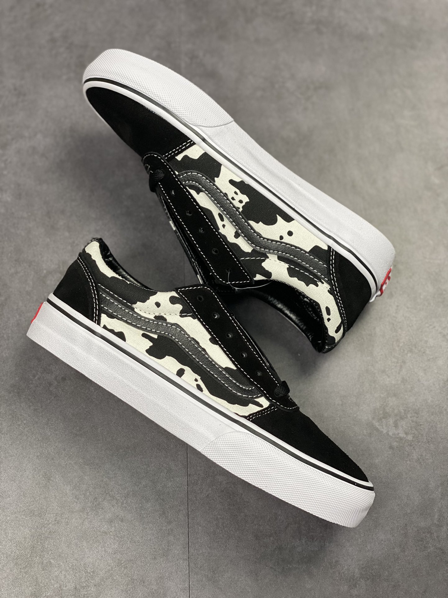 Vans Vance official Ward cow pattern American retro shoes trendy all-match sneakers