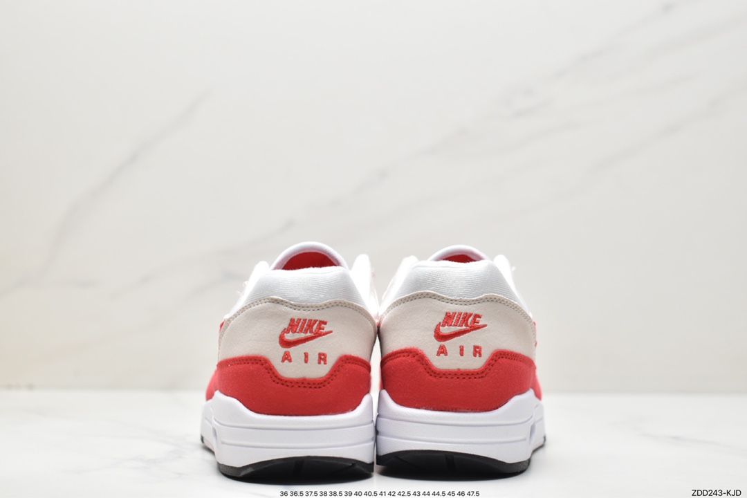 230 耐克Nike Air Max 1复古气垫百搭慢跑鞋“白红”908375-103