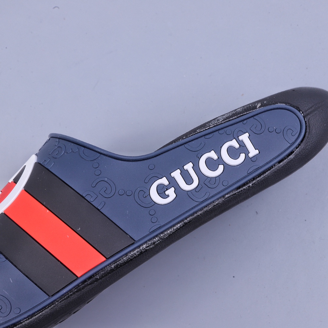 80 古驰 Gucci Leather slide with bow 沙滩皮革一字拖高奢拖鞋