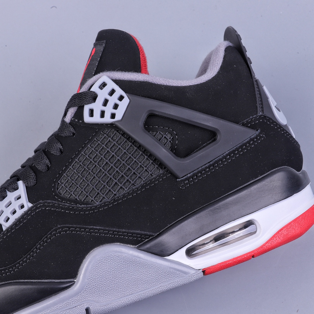 240 S版Air Jordan 4 Retro ”Bred” AJ4 乔4元年复刻新黑红 308497-060
