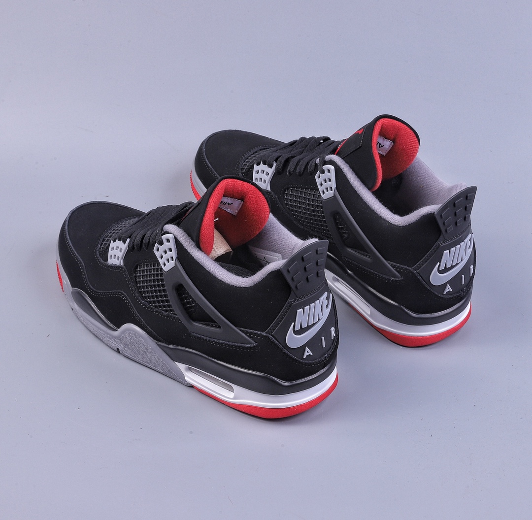 240 S版Air Jordan 4 Retro ”Bred” AJ4 乔4元年复刻新黑红 308497-060