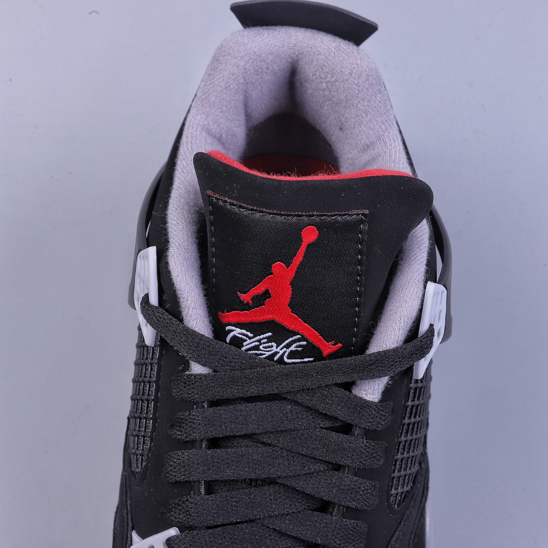 240 S版Air Jordan 4 Retro ”Bred” AJ4 乔4元年复刻新黑红 308497-060