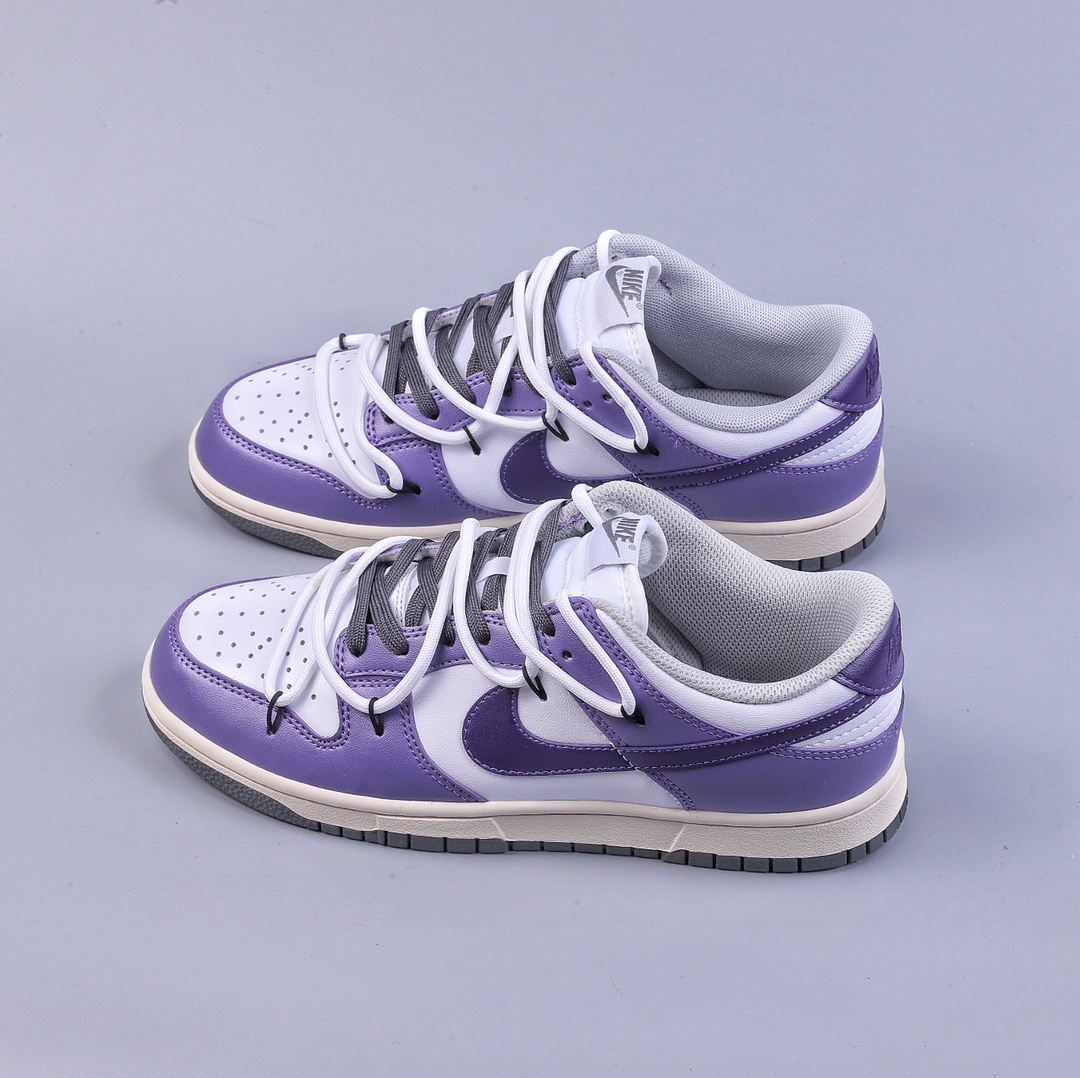240 Nike SB Dunk Low”White/Black”扣篮系列低帮休闲运动滑板板鞋“白黑浅蓝涂鸦绑绳”  DD1503-117