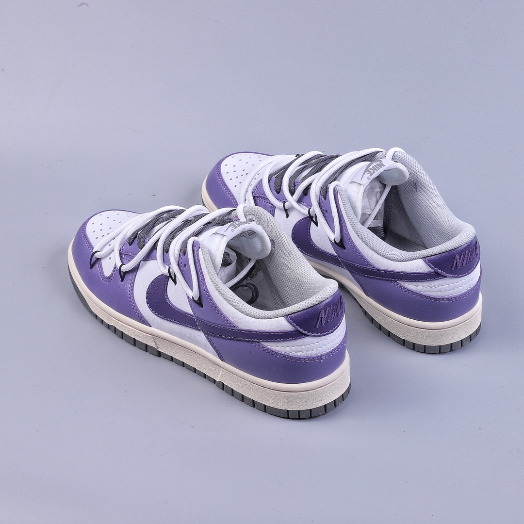 240 Nike SB Dunk Low”White/Black”扣篮系列低帮休闲运动滑板板鞋“白黑浅蓝涂鸦绑绳”  DD1503-117