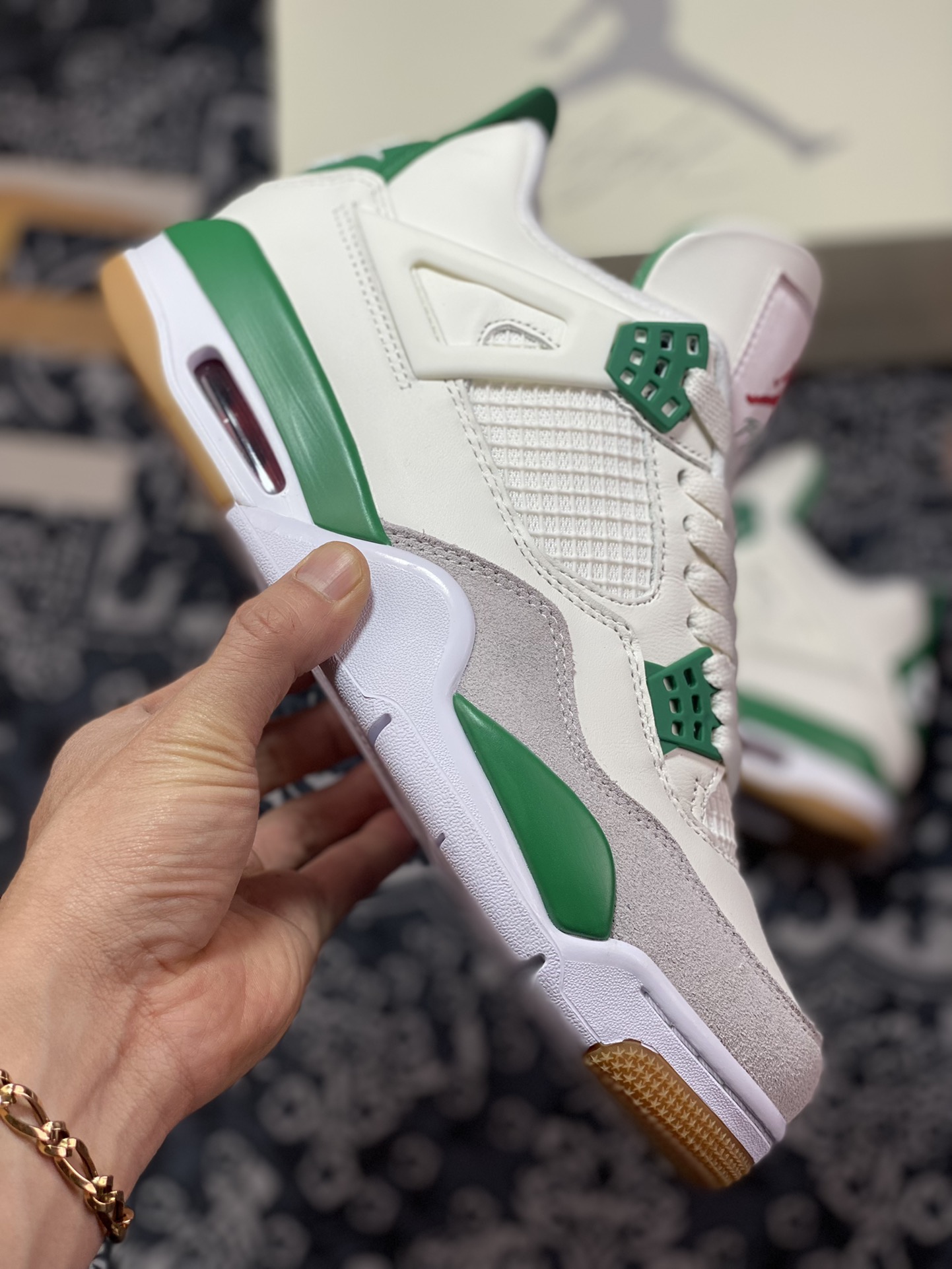 GB Original Level Nike SB x Air Jordan 4 ”Pine Green” Joint Turquoise DR5415-103-Top High Quatity Cheap Sneakers Fashion Clothing Clothes Bags handbags Shoes of all Brand wholesale With The best Quality And Beautiful Price from China Factory Chinese suppliers wholesaler seller GB Original Level Nike SB x Air Jordan 4 ”Pine Green” Joint Turquoise DR5415-103