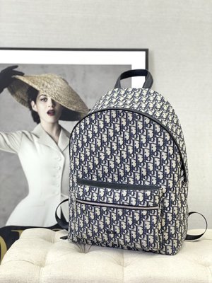 Online From China
 Dior Bags Backpack Beige Black Blue Embroidery Fabric Nylon Rubber Oblique
