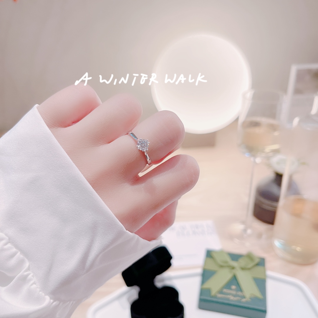 S925 Sterling Silver Moissanite Ring Ethereal Anniversary Silver