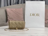 Dior Clutches & Pouch Bags Mini Bags Shop the Best High Authentic Quality Replica
 Beige Milk Tea Color Cowhide Lady Chains