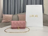 High-End Designer
 Dior Clutches & Pouch Bags Mini Bags Beige Pink Cowhide Lady Chains