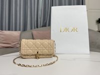 Dior Clutches & Pouch Bags Mini Bags White Cowhide Lady Chains