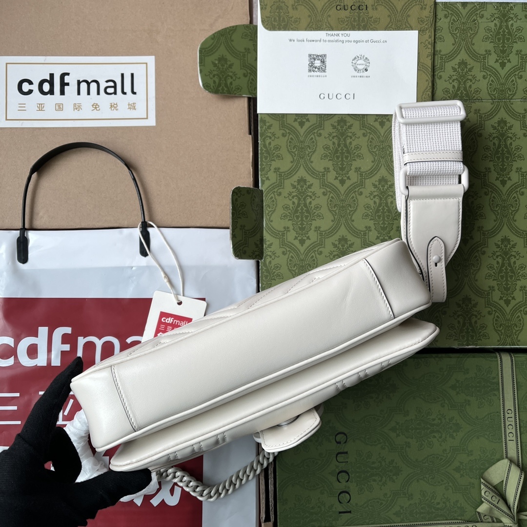 原厂皮配Cdfmall三亚免税店手提袋GGMarmont系列肩背包款号734814品牌创作总监从每一季的