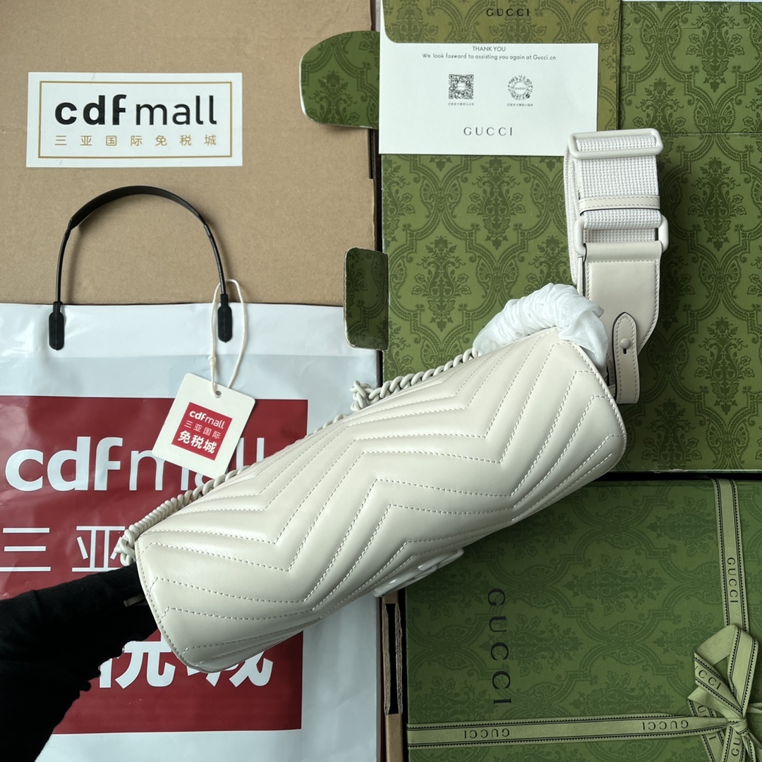 原厂皮配Cdfmall三亚免税店手提袋GGMarmont系列肩背包款号734814品牌创作总监从每一季的