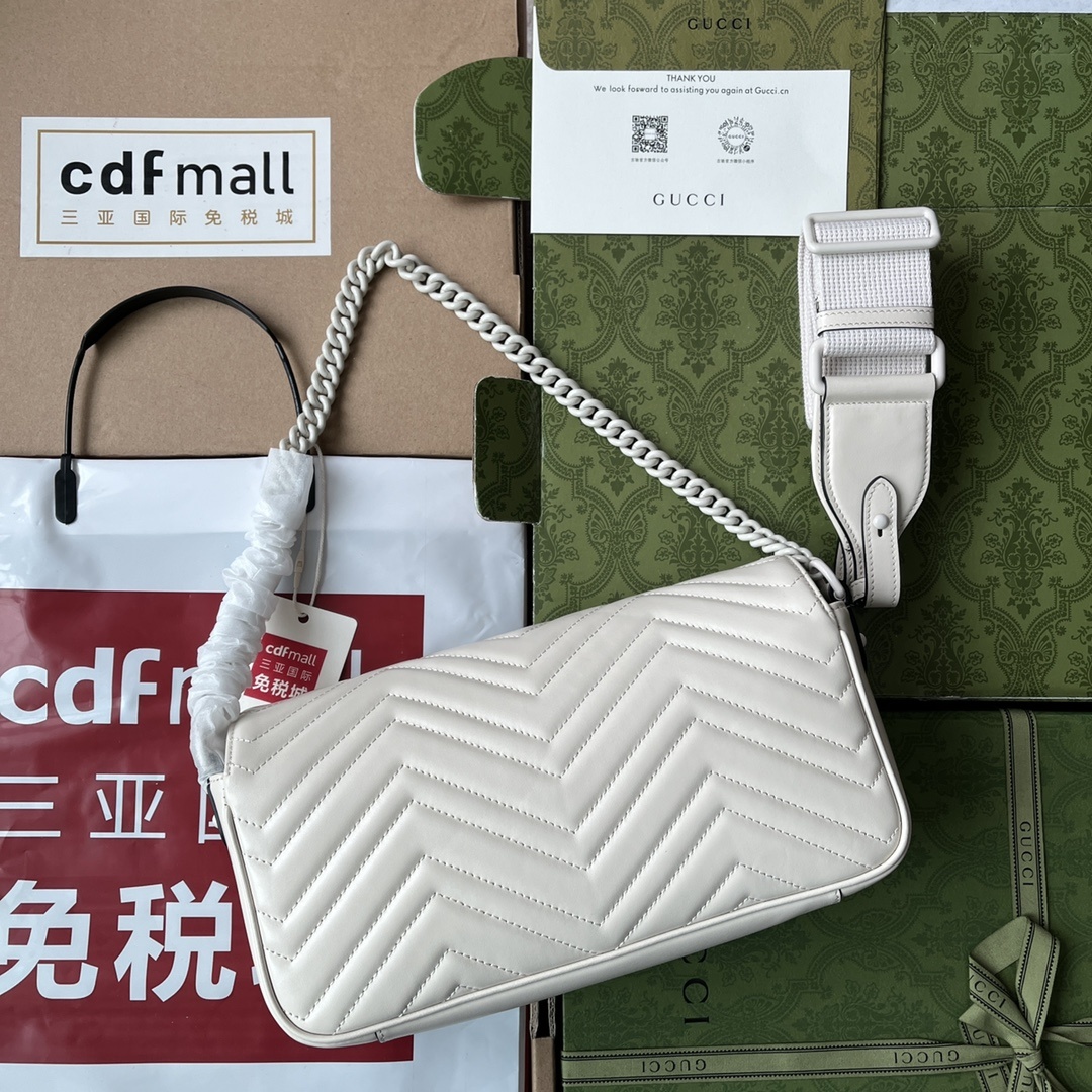 原厂皮配Cdfmall三亚免税店手提袋GGMarmont系列肩背包款号734814品牌创作总监从每一季的