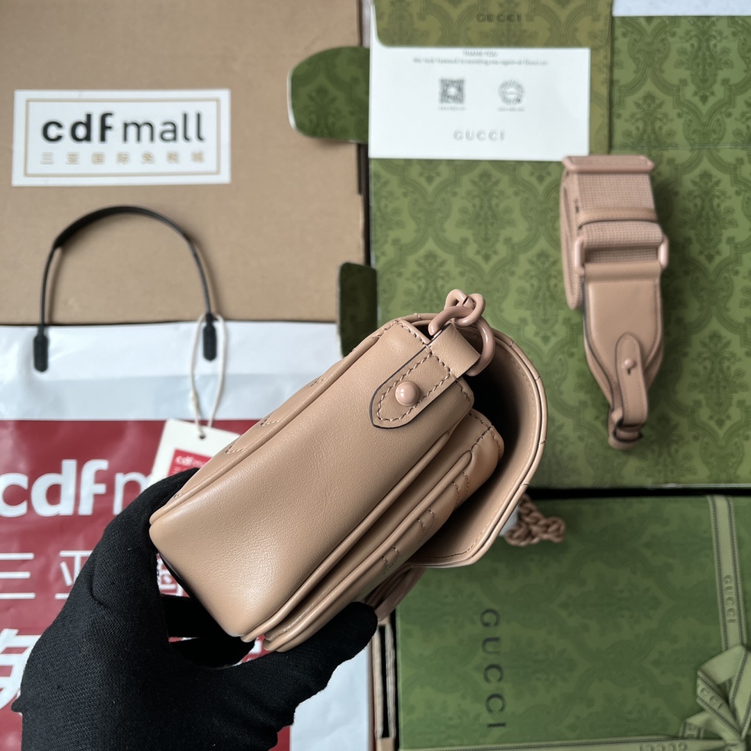 原厂皮配Cdfmall三亚免税店手提袋GGMarmont系列肩背包款号734814品牌创作总监从每一季的