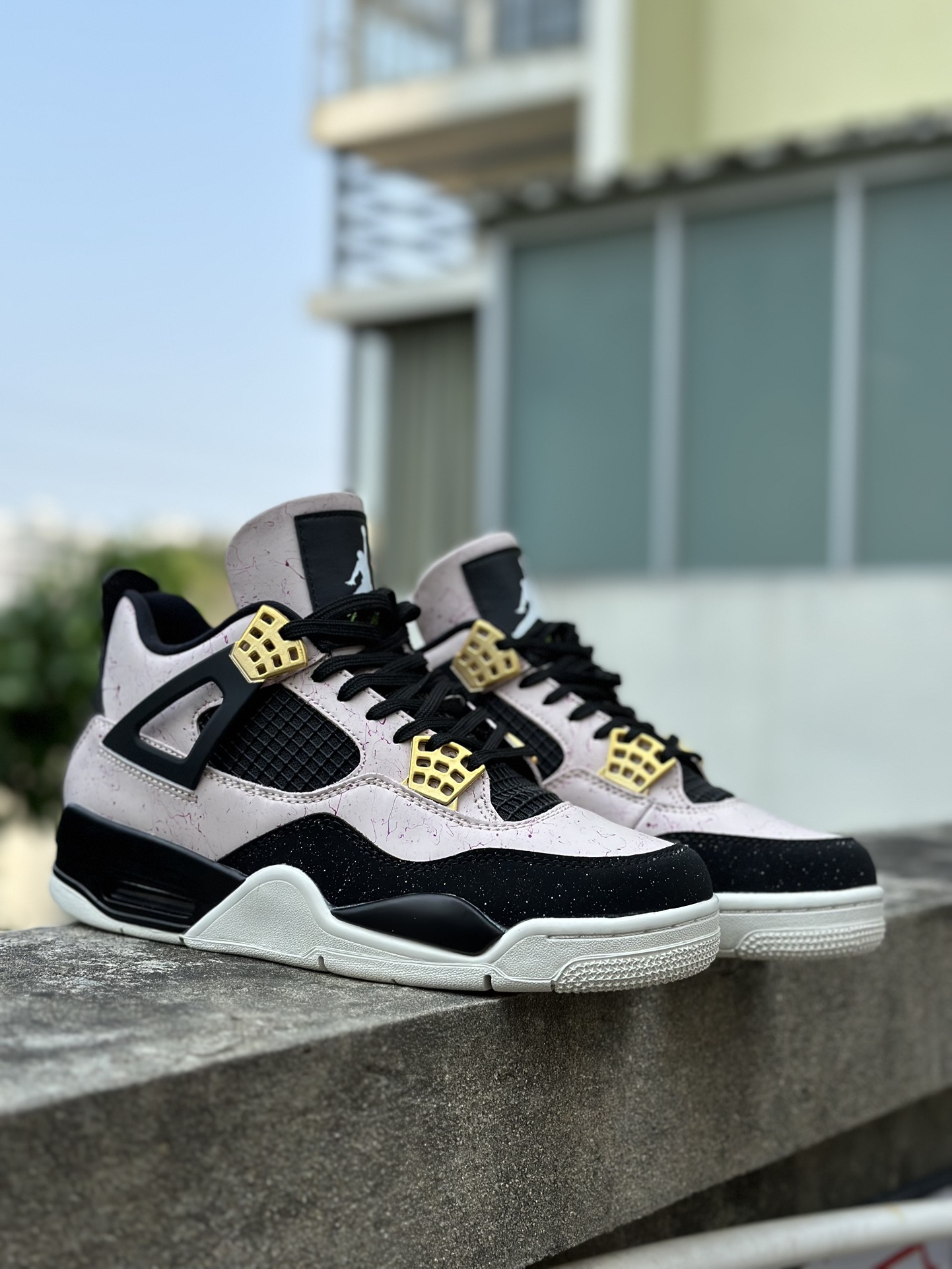 ¡¡Original puro!! Original puro, de fábrica original!! Air Jordan AJ4 Retro Negro Rosa, versión de comercio e…