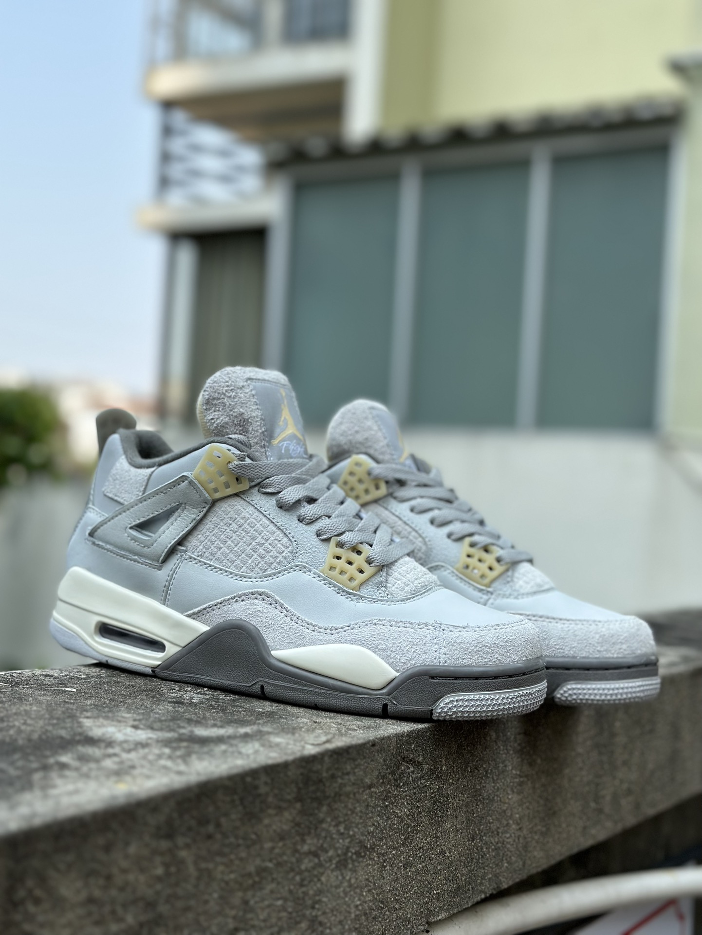 ¡¡Original puro‼️ Original puro, de fábrica‼️ Air Jordan AJ4 Retro Conejo Gris, Verde Grisáceo, versión de ex…