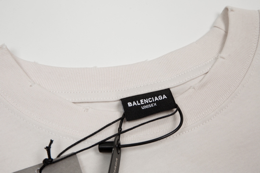 高品质 Balenciga/巴黎世家2023新款1917剪刀胸标LOGO T恤