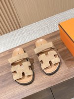 Hermes Shoes Slippers Splicing