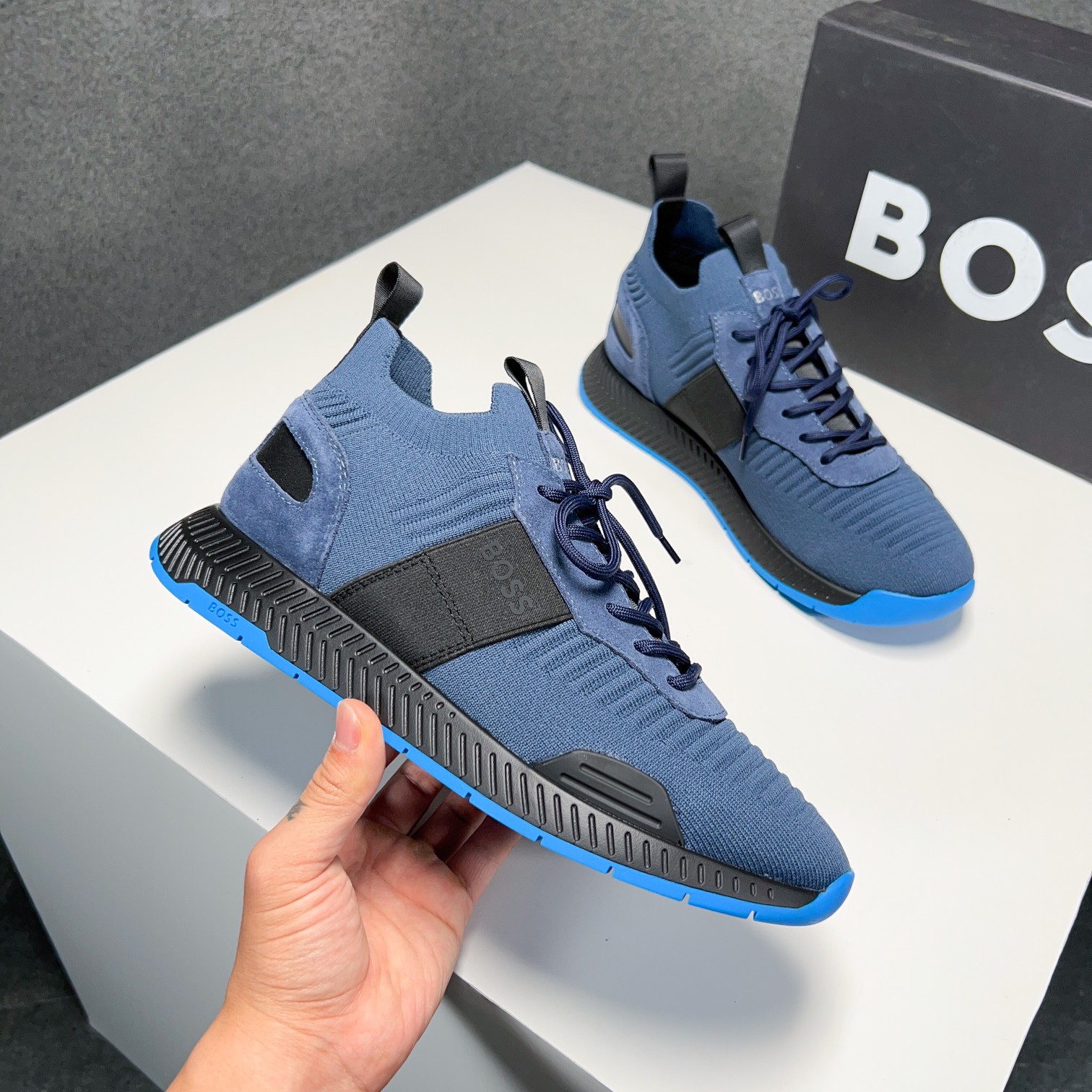 Zapatillas deportivas BOSS Sport Style Sockliner Parte superior de punto tridimensional con suela li