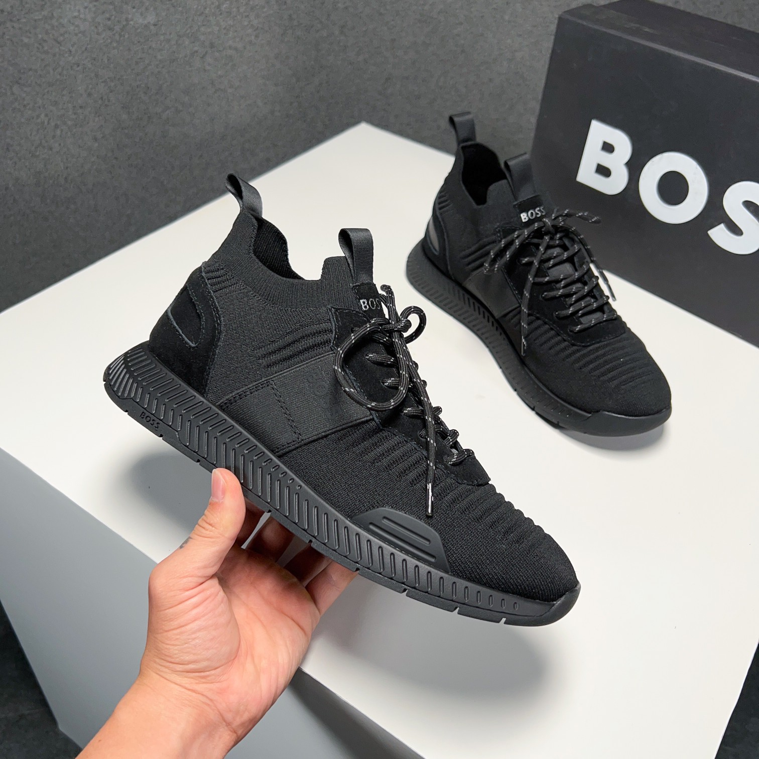Zapatillas deportivas BOSS Sport Style Sockliner Parte superior de punto tridimensional con suela li