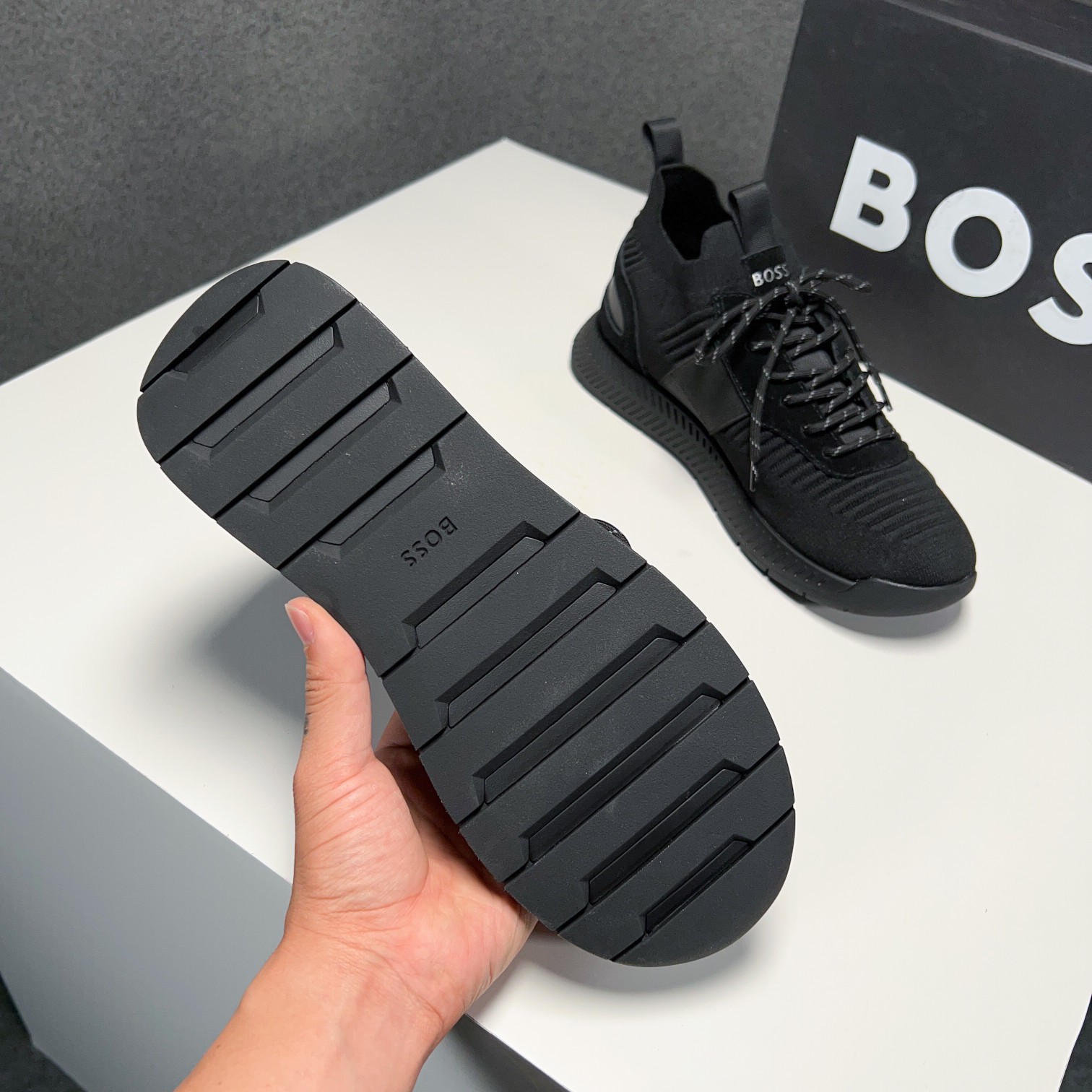 Zapatillas deportivas BOSS Sport Style Sockliner Parte superior de punto tridimensional con suela li