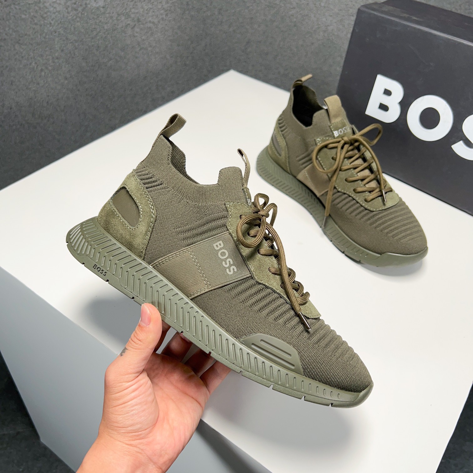 Zapatillas deportivas BOSS Sport Style Sockliner Parte superior de punto tridimensional con suela li