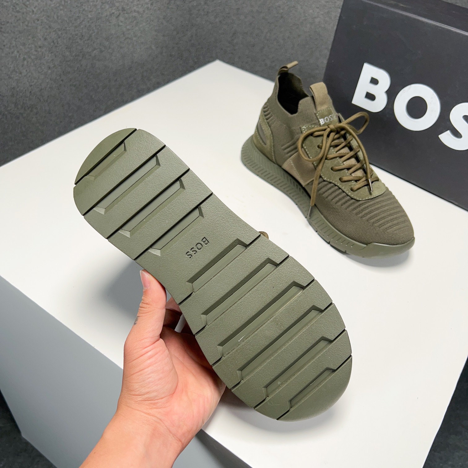 Zapatillas deportivas BOSS Sport Style Sockliner Parte superior de punto tridimensional con suela li