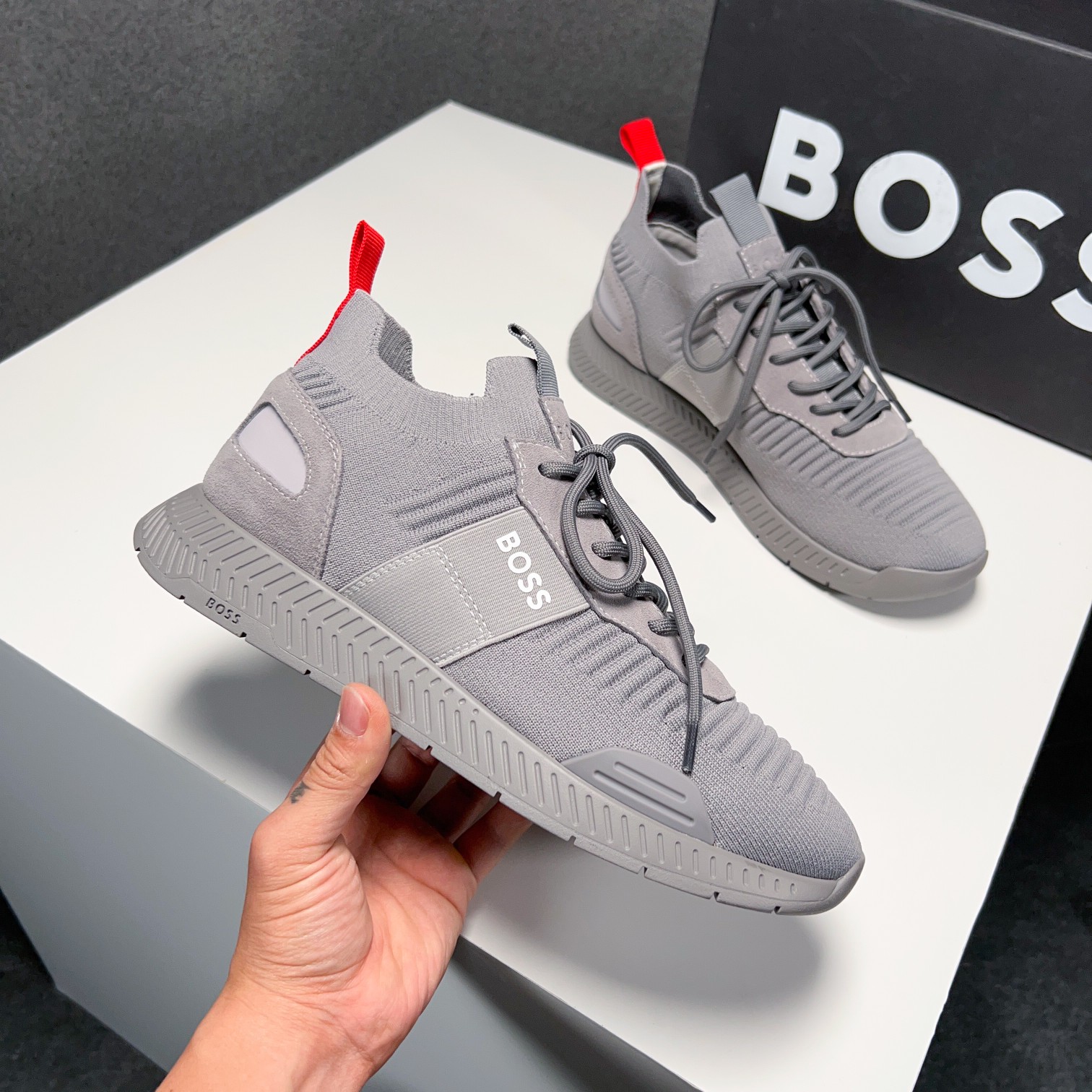 Zapatillas deportivas BOSS Sport Style Sockliner Parte superior de punto tridimensional con suela li