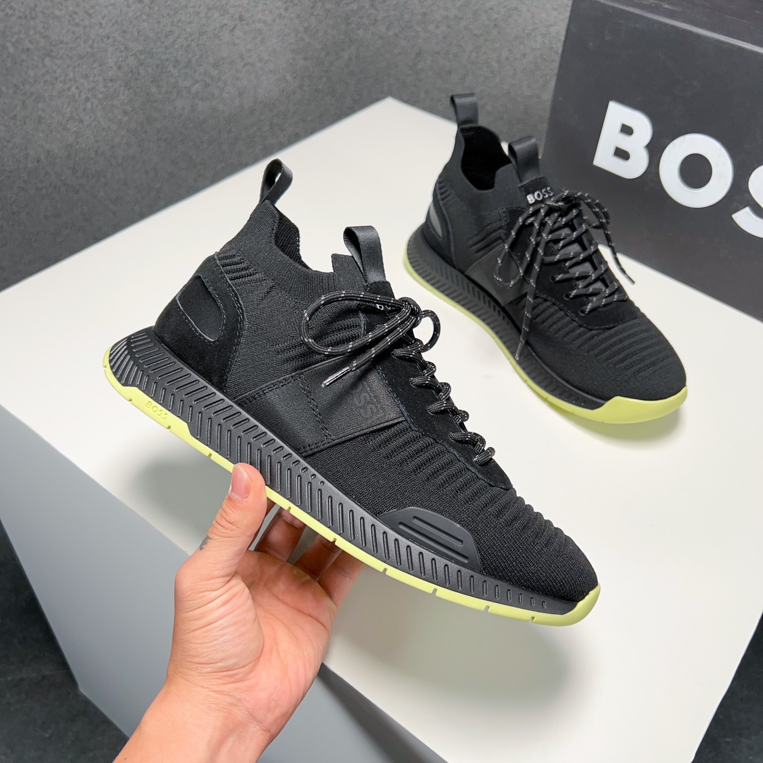 Zapatillas deportivas BOSS Sport Style Sockliner Parte superior de punto tridimensional con suela li
