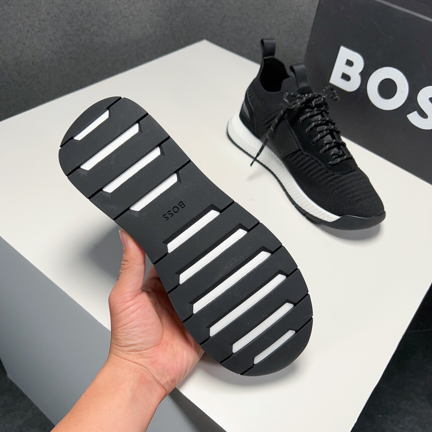 Zapatillas deportivas BOSS Sport Style Sockliner Parte superior de punto tridimensional con suela li