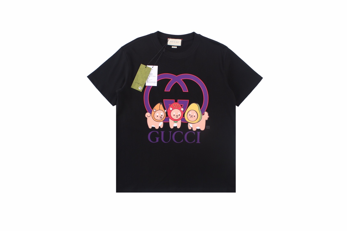 Gucci 23ss 三只小熊 短袖 夏季新款 数码直喷印花