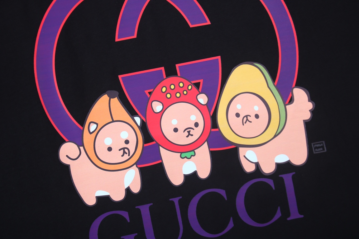 Gucci 23ss 三只小熊 短袖 夏季新款 数码直喷印花