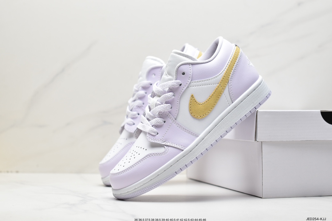 150 原厂级别 Air Jordan 1 Low 白紫黄 官方同步新色DC0774-501